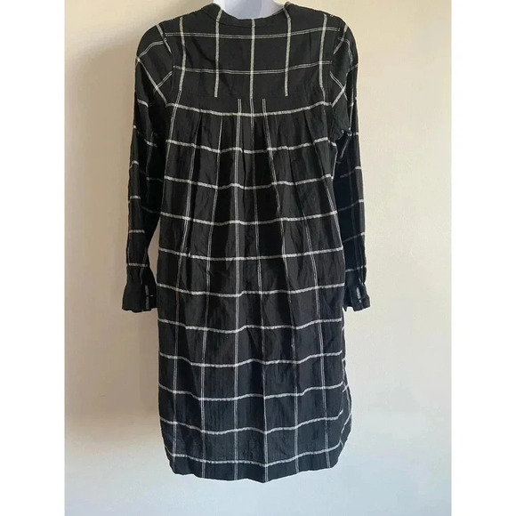 Madewell Collarless Shirtdress in Windowpane - Picture 4 of 5